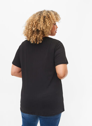 Puuvillainen t-paita painatuksella, Black Originality, Model image number 1