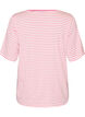 T-paita TENCEL&trade; Lyocellista ja raidoilla, Vaaleanpunainen, Packshot image number 1