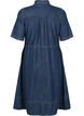 Lyhythihainen farkkupaitamekko, Sininen, Packshot image number 1