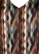 Printillinen pitkähihainen mekko, v-pääntiellä, Earthy Zig Zag, Packshot image number 2