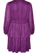 Polvipituinen mekko l&auml;pikuultavilla raidoilla ja kietaisuefektill&auml;, Violetti, Packshot image number 1