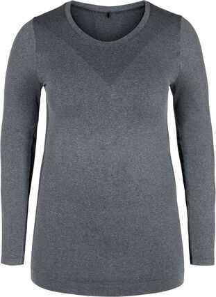 Saumaton aluspaita talviurheiluun, Dark Grey Melange, Packshot image number 0