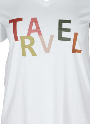 T-paita printillä, Bright White TRAVEL, Packshot image number 2