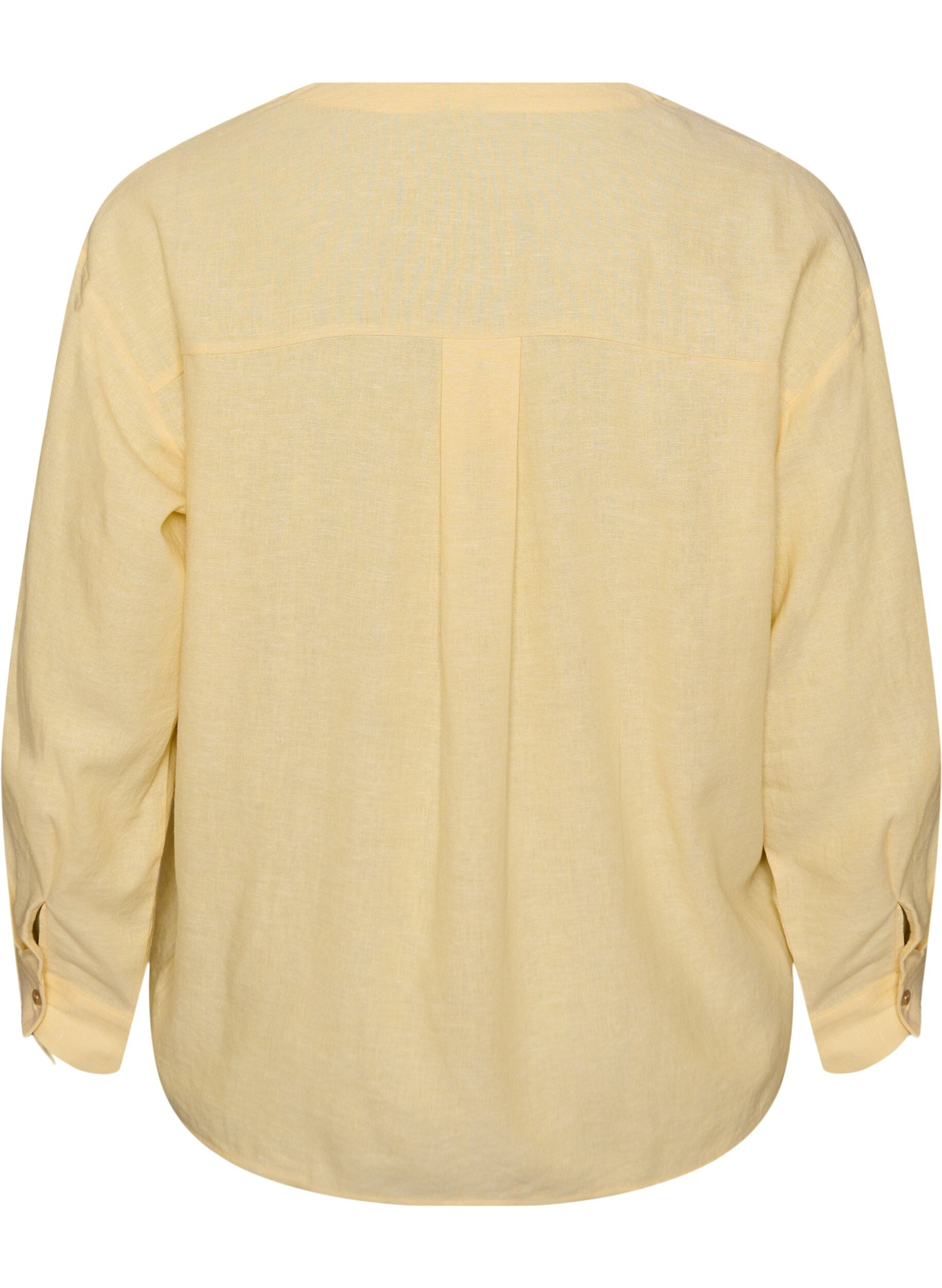 Zizzi Pusero pellavaa ja viskoosia V-p&auml;&auml;ntiell&auml;, 1211, Packshot image number 1