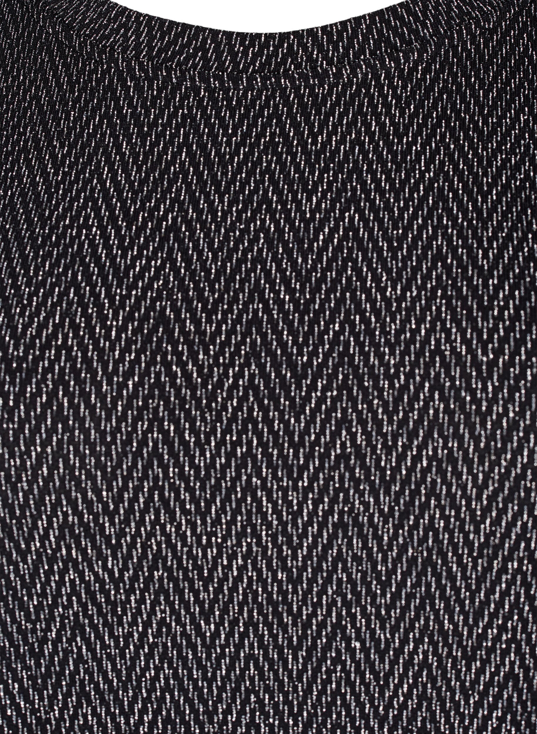 Zizzi Mekko siksak-kuviolla ja kimalteella, Silver ZigZagShimmer, Packshot image number 2