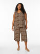 Culottes-housut kuosilla, Vihre&auml;, Model image number 0