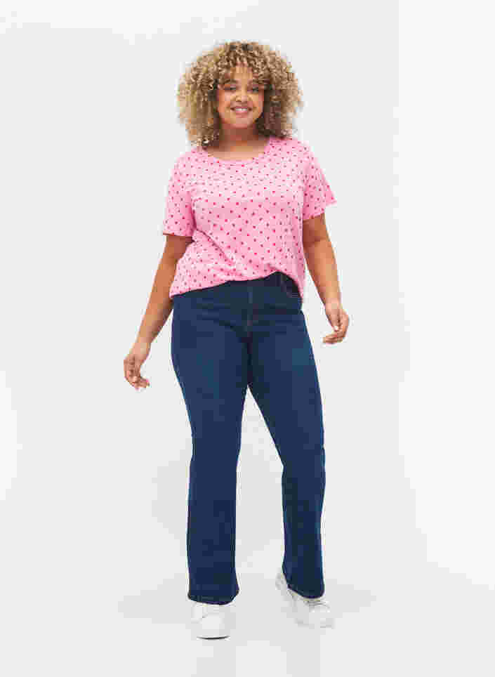 Pilkullinen t-paita puuvillasta, Prism Pink W. Dot, Model image number 2