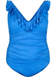 Uimapuku r&ouml;yhel&ouml;ill&auml; ja irrotettavilla toppauksilla, Sininen