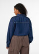 Denim-paita lyocellissa painonapeilla, Sininen, Model image number 2