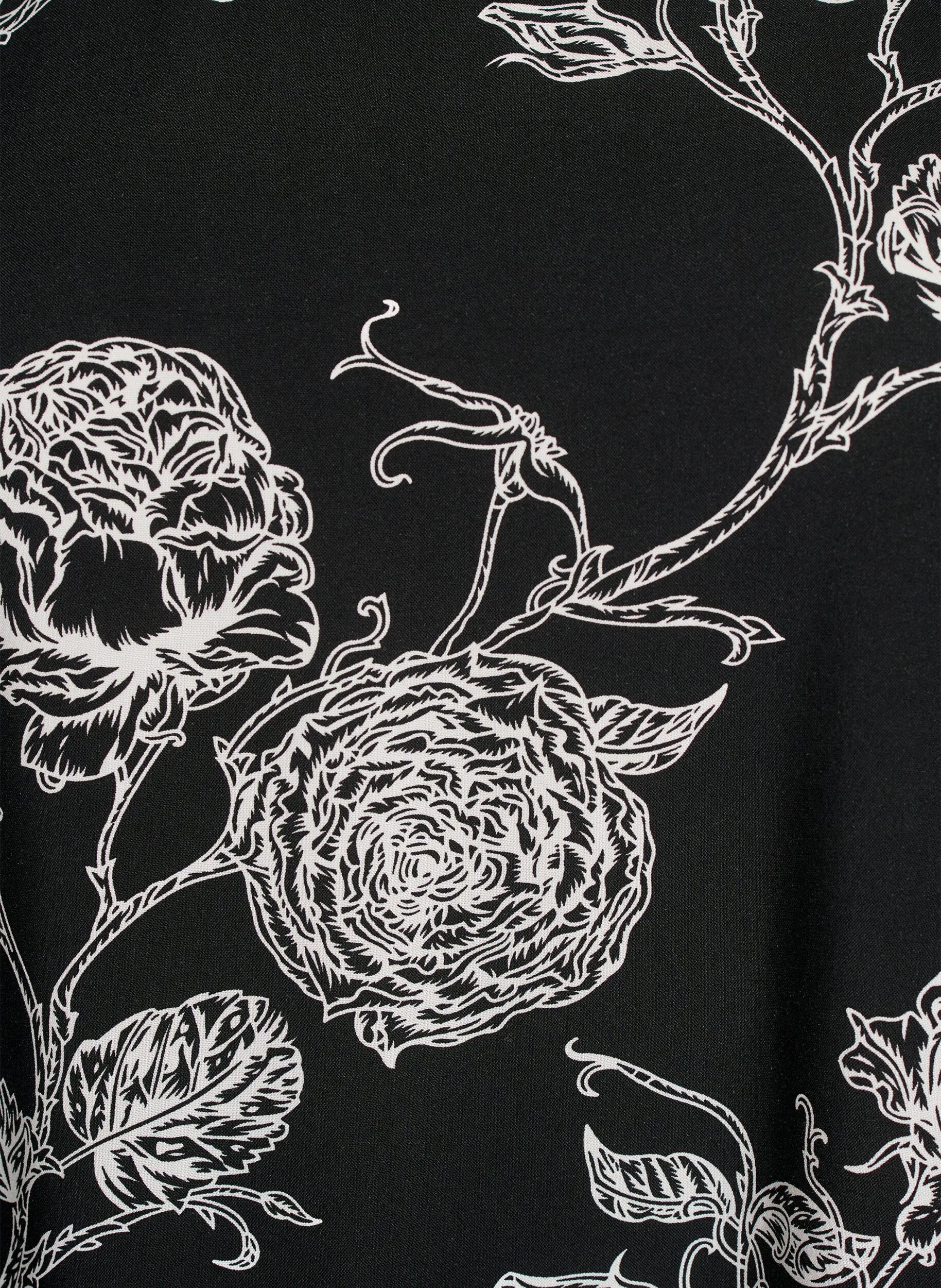 Zizzi Viskoosimekko leikkauslinjalla, Musta, Packshot image number 2