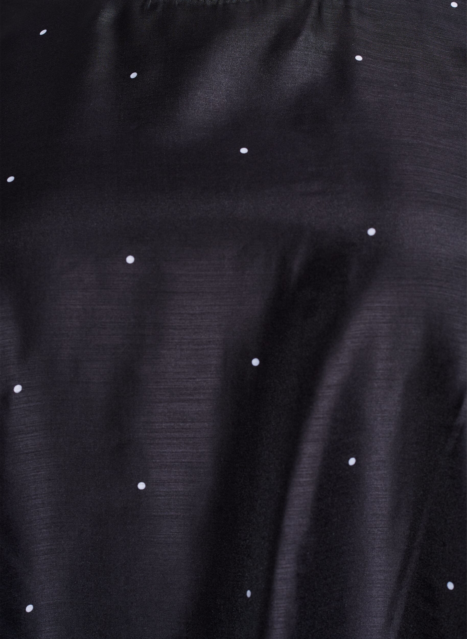 Zizzi Polvipituinen juhlamekko l&auml;pikuultavilla hihoilla, Musta, Packshot image number 2