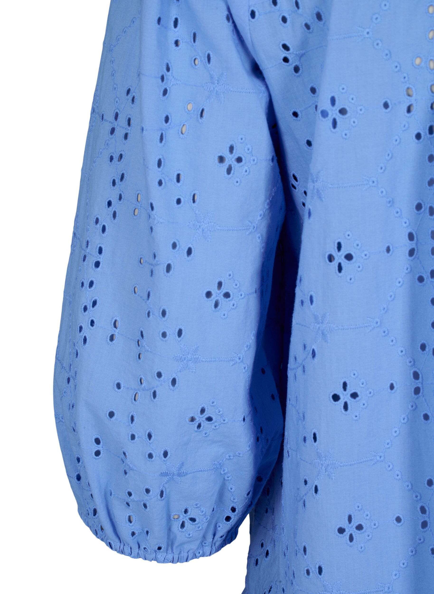 Zizzi Puuvillainen paitamekko, jossa on englantilaista kirjontaa, Marina, Packshot image number 3