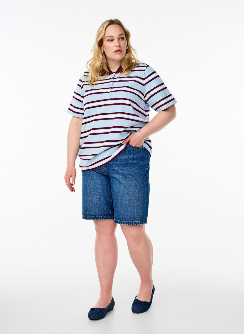 Lyhythihainen poolopaita, Sininen, Model image number 1