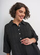 Lyhyt boucl&eacute;-mekko koristeellisilla napeilla, Musta, Model image number 3
