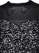 Glittermekko paljeteilla, Black w. Silver, Packshot image number 2