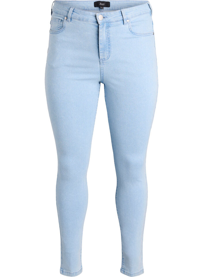 Amy korkea vy&ouml;t&auml;r&ouml;iset super slim fit -farkut, Sininen, Packshot image number 0