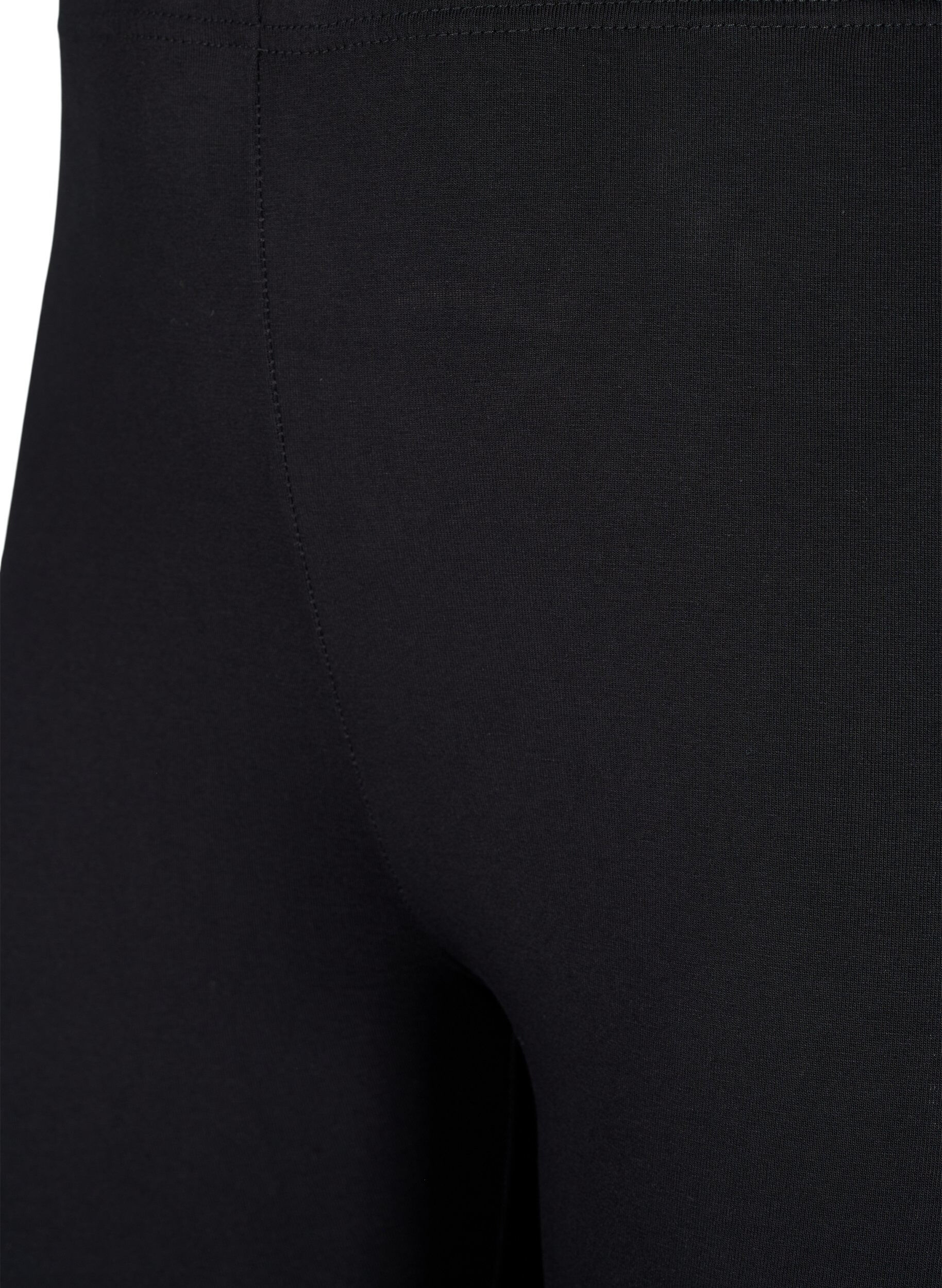 Zizzi2-pack puuvillaiset leggingsit, Musta, Packshot image number 2