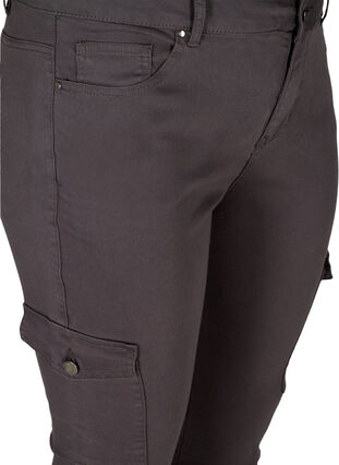Tyköistuvat housut taskuilla , Grey, Packshot image number 2