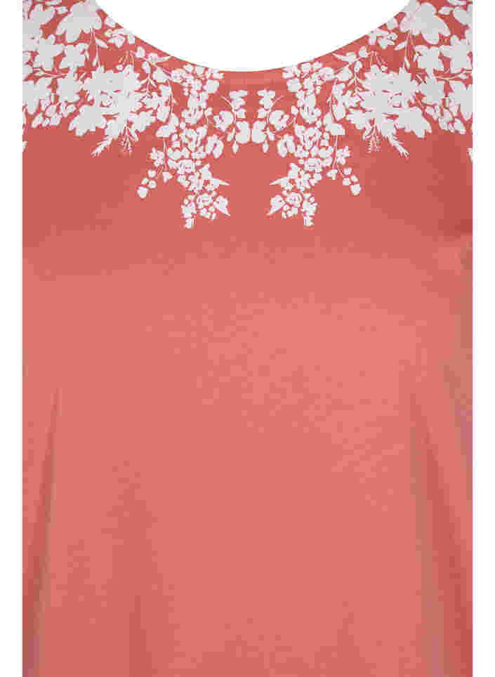 Puuvillainen t-paita printtiyksityiskohdilla , Faded RoseMel feath, Packshot image number 2