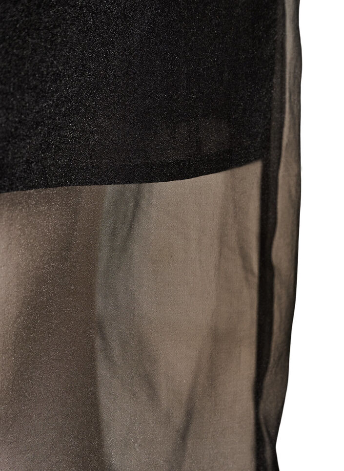 Pitk&auml;t hameet organza-lookilla, Musta, Packshot image number 3