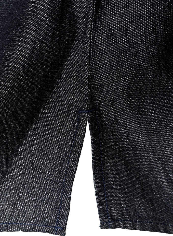Denim-paita glitterlangalla ja 3/4-hihat, Harmaa, Packshot image number 3