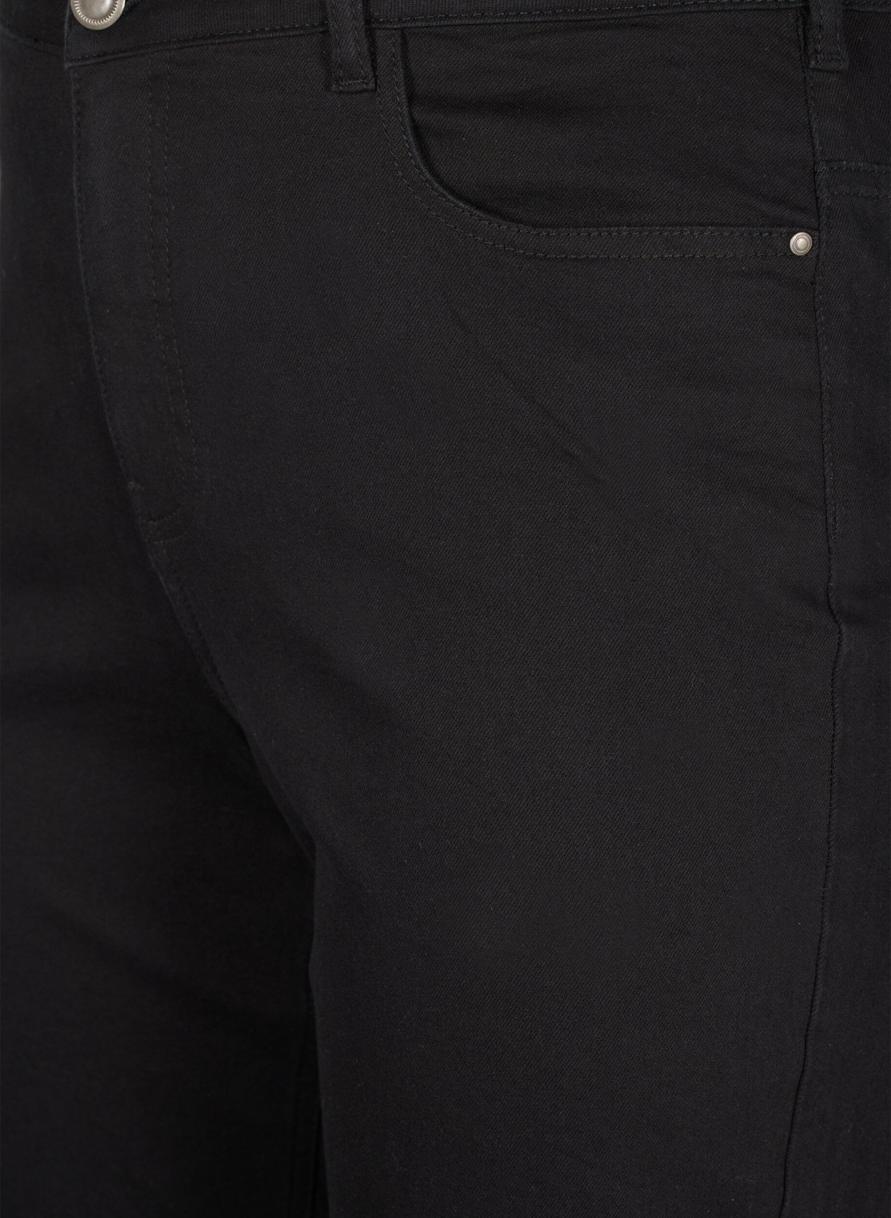 Zizzi Korkeavy&ouml;t&auml;r&ouml;iset Gemma -farkut suorilla lahkeilla, Musta, Packshot image number 2