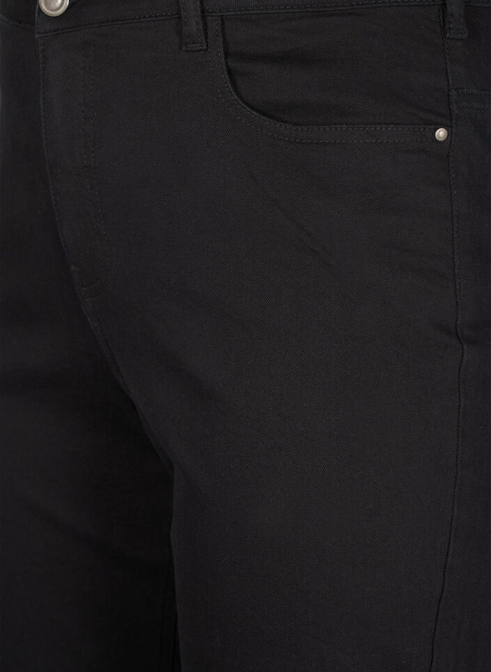 Korkeavyötäröiset Gemma -farkut suorilla lahkeilla, Musta, Packshot image number 2