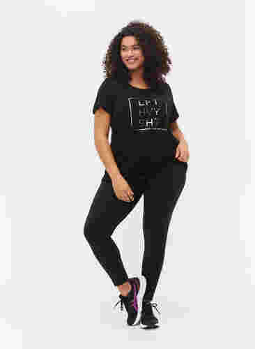T-paita printillä treeniin , Black w. LFT, Model image number 2