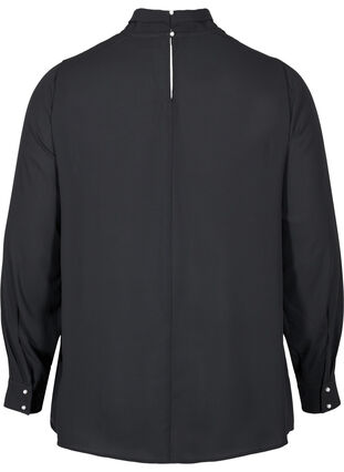 Pitkähihainen pusero korkealla kauluksella , Black, Packshot image number 1