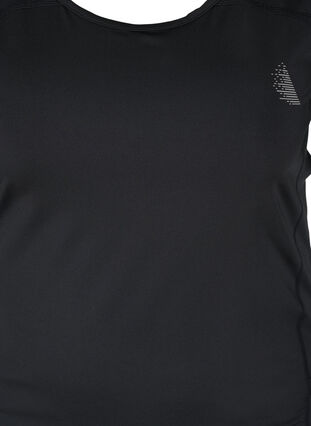 Tyköistuva treenitoppi taskuilla , Black, Packshot image number 2