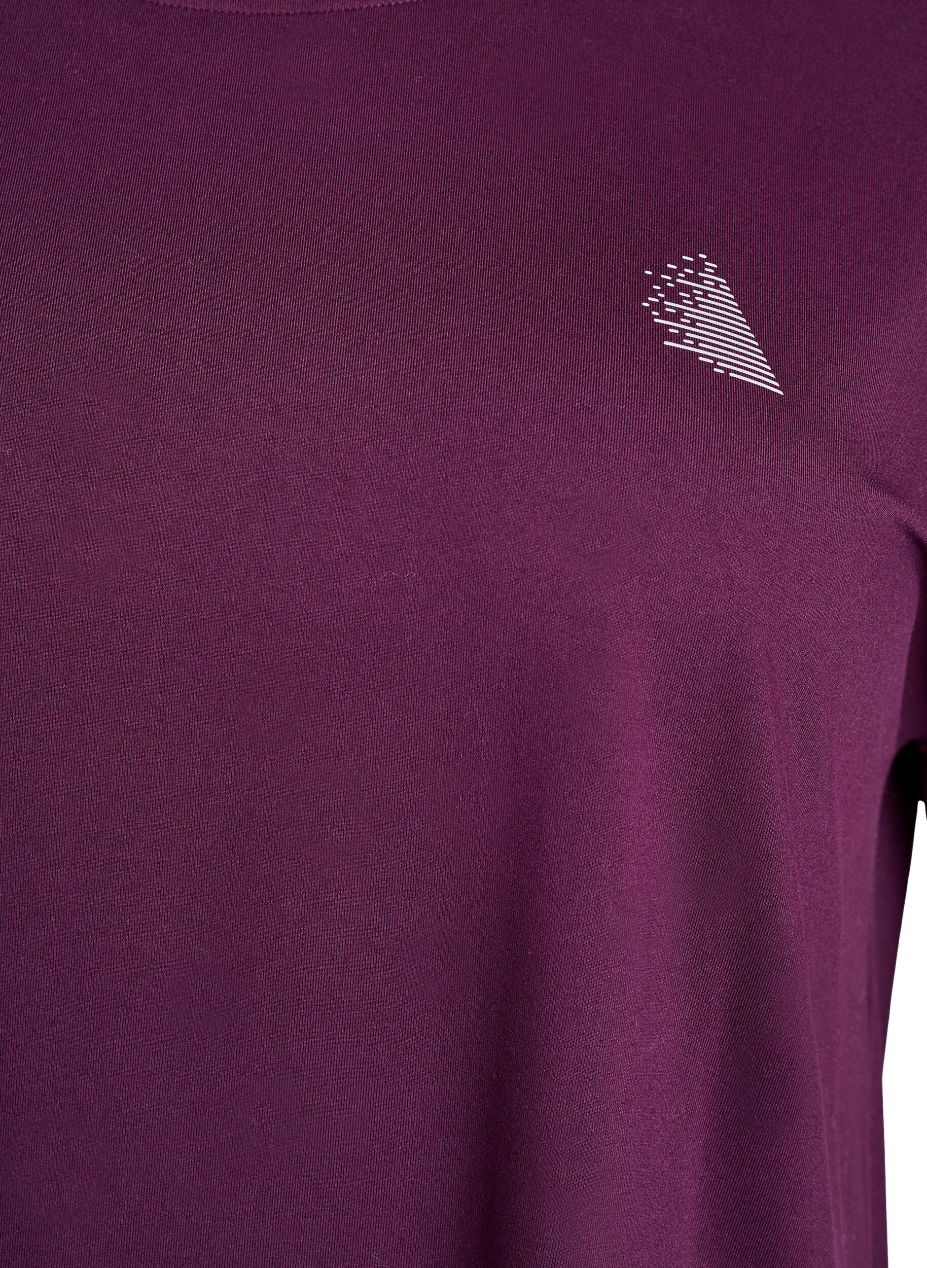 ZizziYksiv&auml;rinen treeni-T-paita, Violetti, Packshot image number 2