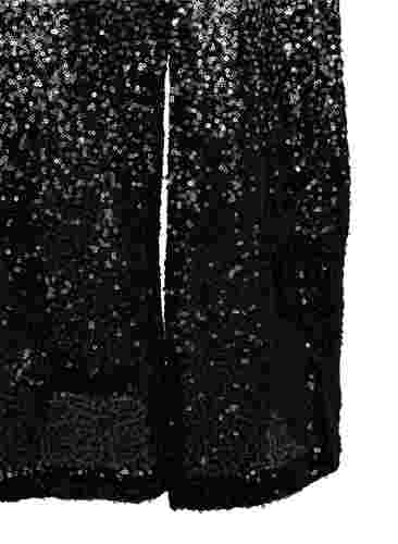 Paljettimekko pitkillä hihoilla ja halkiolla, Silver Black, Packshot image number 3