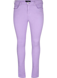 Korkeavyötäröiset super slim fit Amy-farkut, Chalk Violet