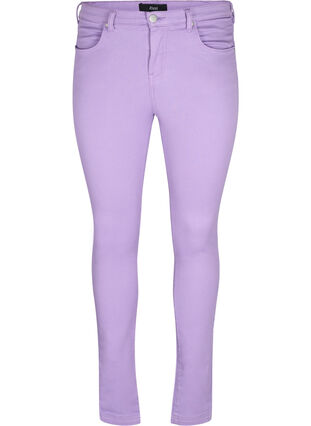 Korkeavyötäröiset super slim fit Amy-farkut, Chalk Violet, Packshot image number 0