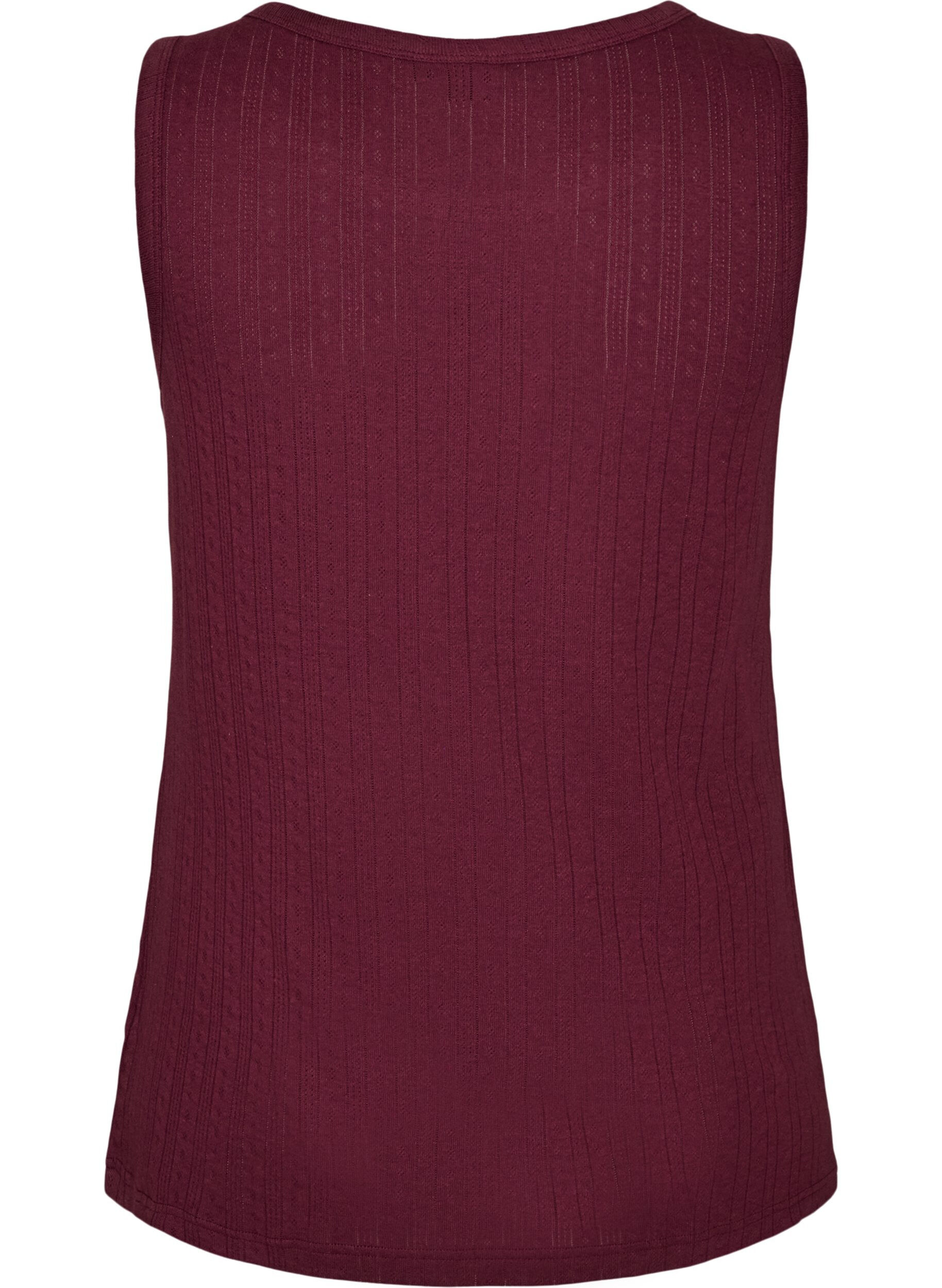 ZizziY&ouml;toppi luomupuuvillasta, struktuurikuviolla, Tumma Bordeaux, Packshot image number 1