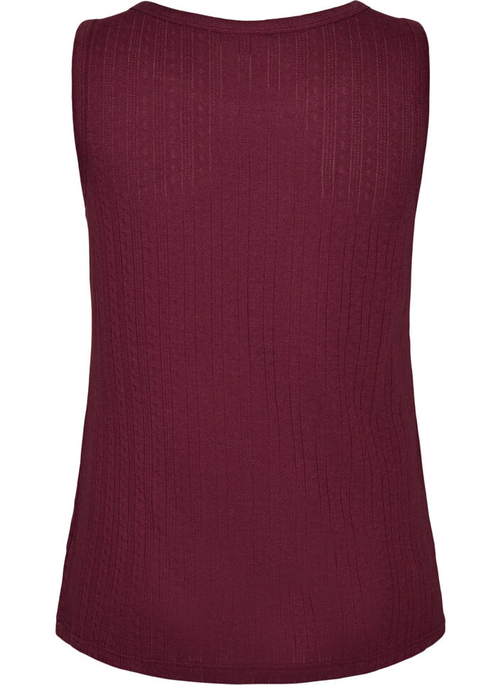 Y&ouml;toppi luomupuuvillasta, struktuurikuviolla, Tumma Bordeaux, Packshot image number 1