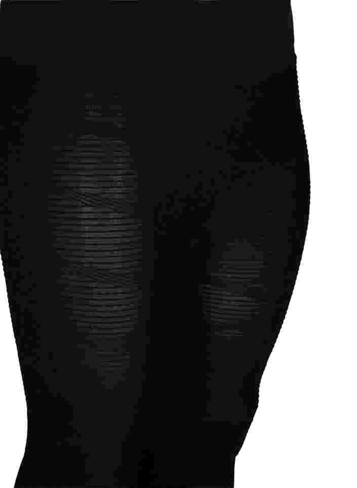 Saumattomat treenitrikoot tekstuurilla, Black, Packshot image number 2