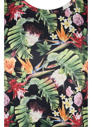 Lyhythihainen t-paita kuosilla treeniin, Palm Flower AOP, Packshot image number 2