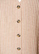 Raidallinen liivi pellavaa ja viskoosia, Beige, Packshot image number 2