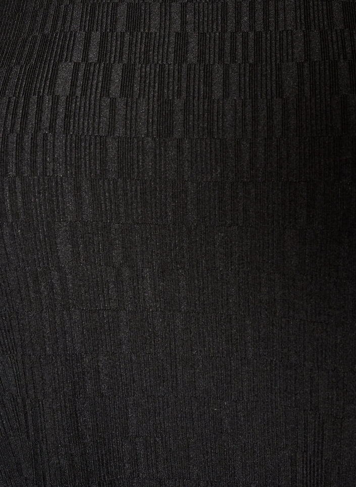 Mekko ilmapallomaisella siluetilla ja rakenteella, Musta, Packshot image number 2