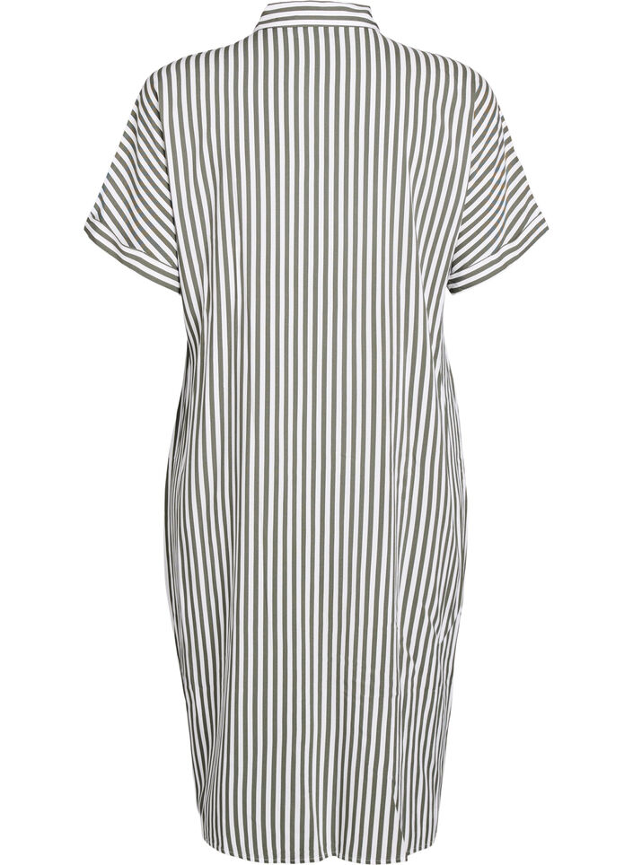 FLASH &ndash; Lyhythihainen pitk&auml; paitamekko, Vihre&auml;, Packshot image number 1