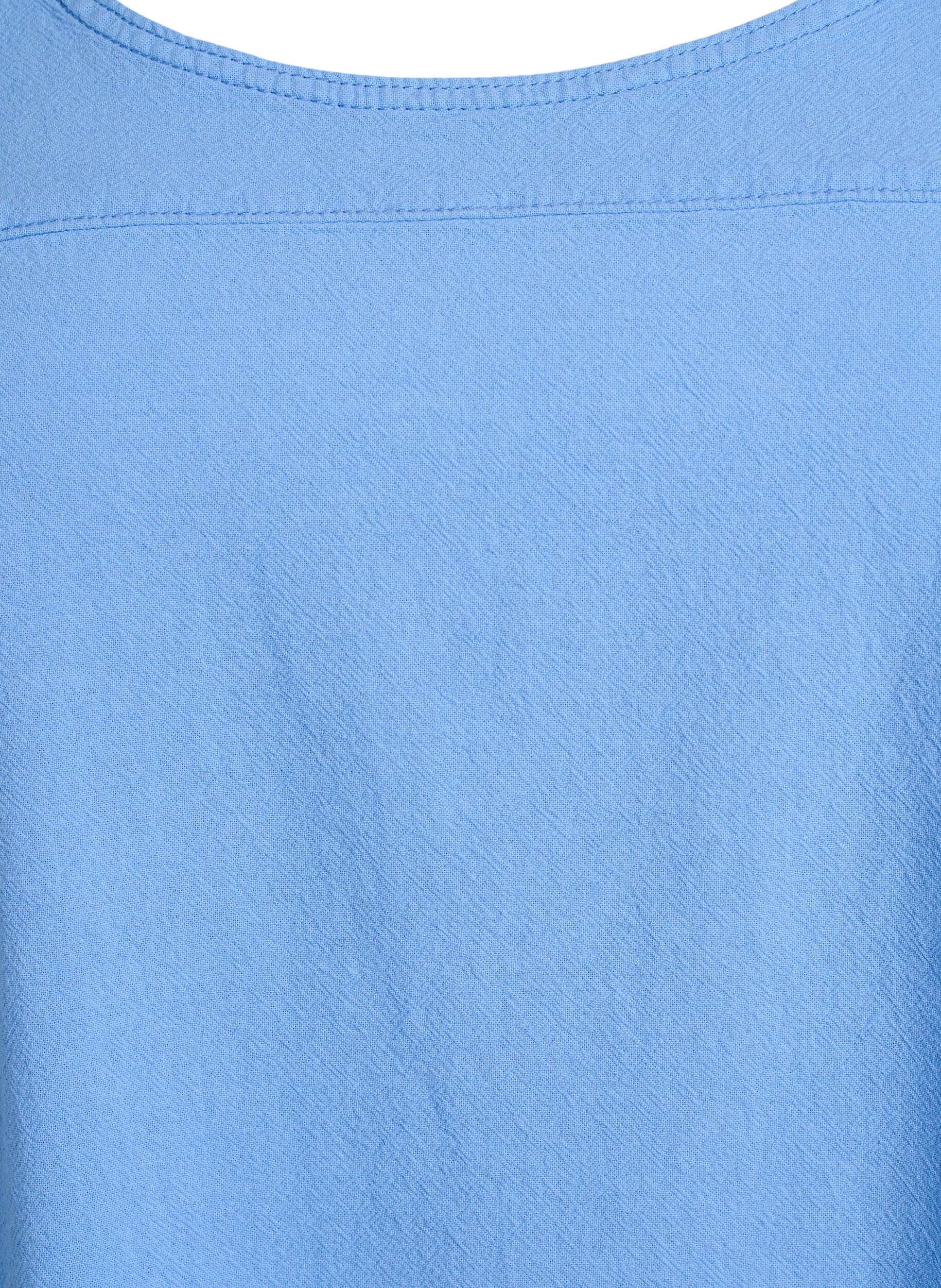 ZizziLyhythihainen puuvillamekko, Sininen, Packshot image number 2