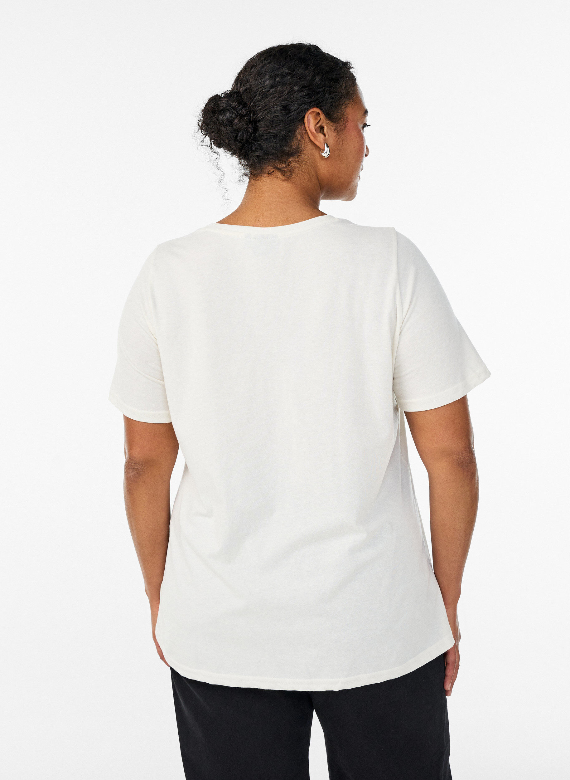 ZizziT-paita printill&auml;, Valkoinen, Model image number 2