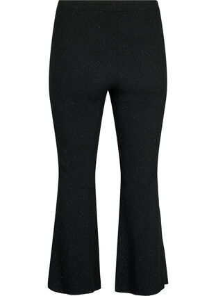 Glitter-housut bootcut-lahkeilla, Black, Packshot image number 1