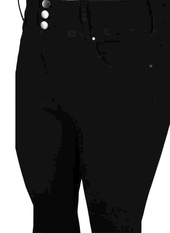 Super slim Bea-farkut erittäin korkealla vyötäröllä, Black, Packshot image number 2