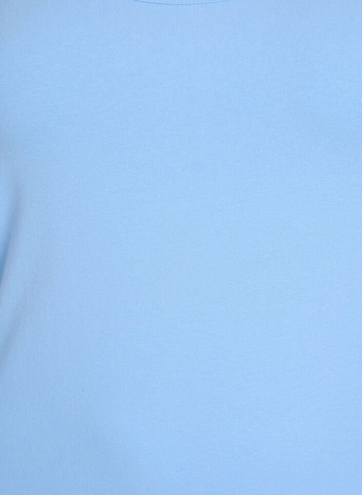 Yksiv&auml;rinen perus paita puuvillasta, Sininen, Packshot image number 2