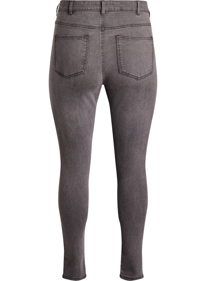 Amy korkea vy&ouml;t&auml;r&ouml;iset super slim fit -farkut, Harmaa, Packshot image number 1
