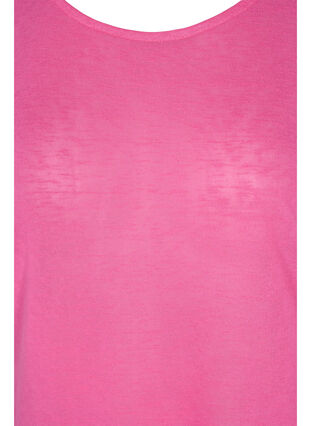 Toppi tekstuurilla ja pyöreällä pääntiellä, Shocking Pink, Packshot image number 2