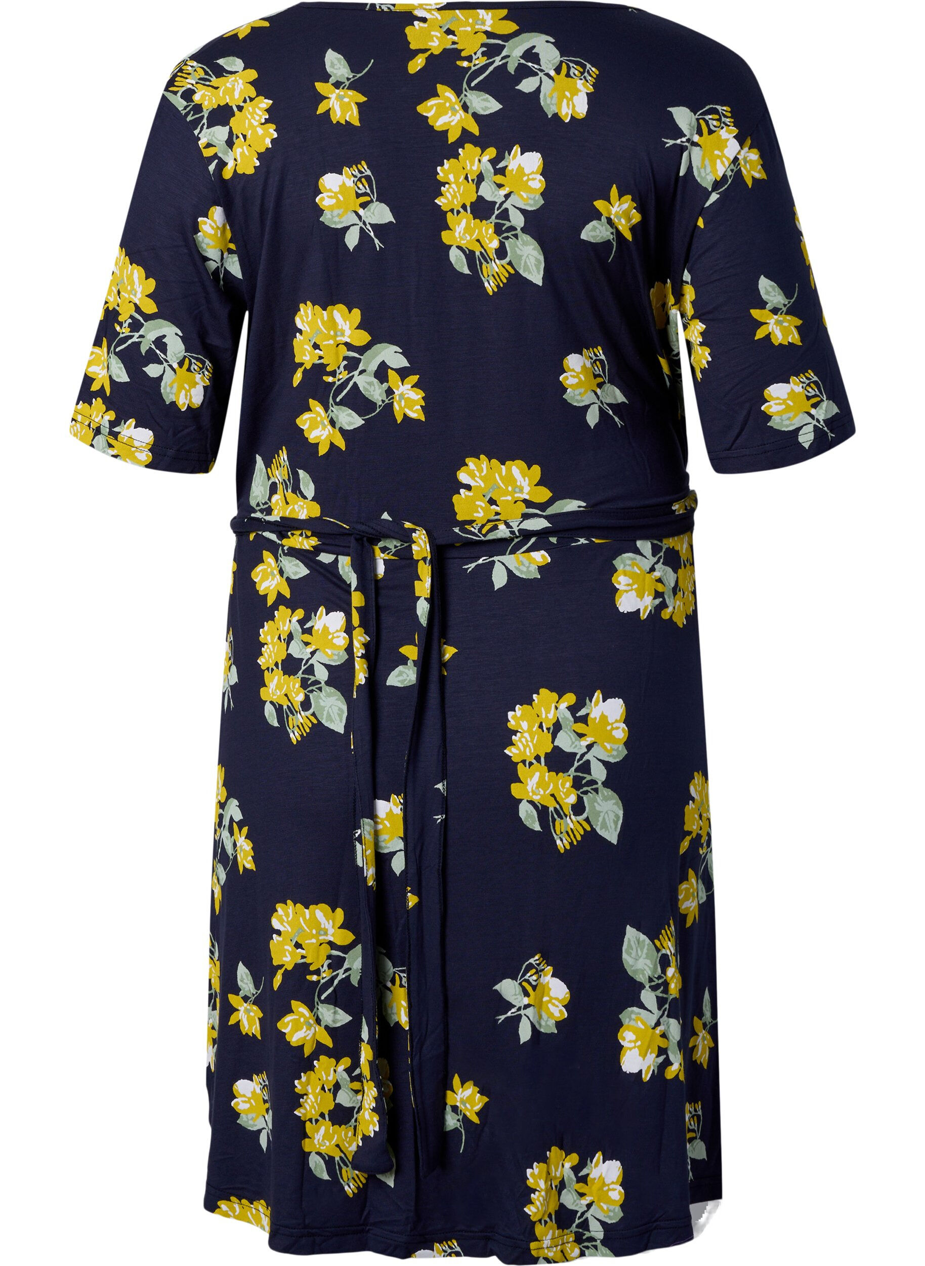 ZizziLyhythihainen kietaisumekko viskoosia, Night Sky AOP Flower, Packshot image number 1
