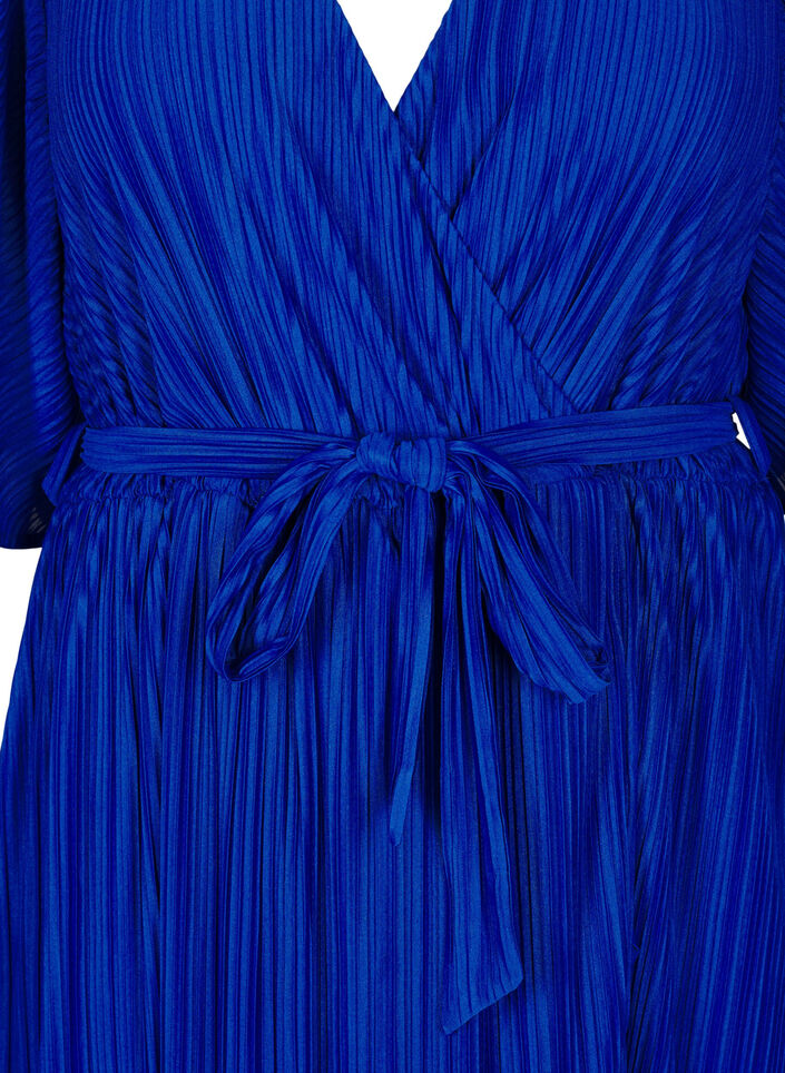 Laskosteltu midimekko lepakkohihoilla, Sininen, Packshot image number 2